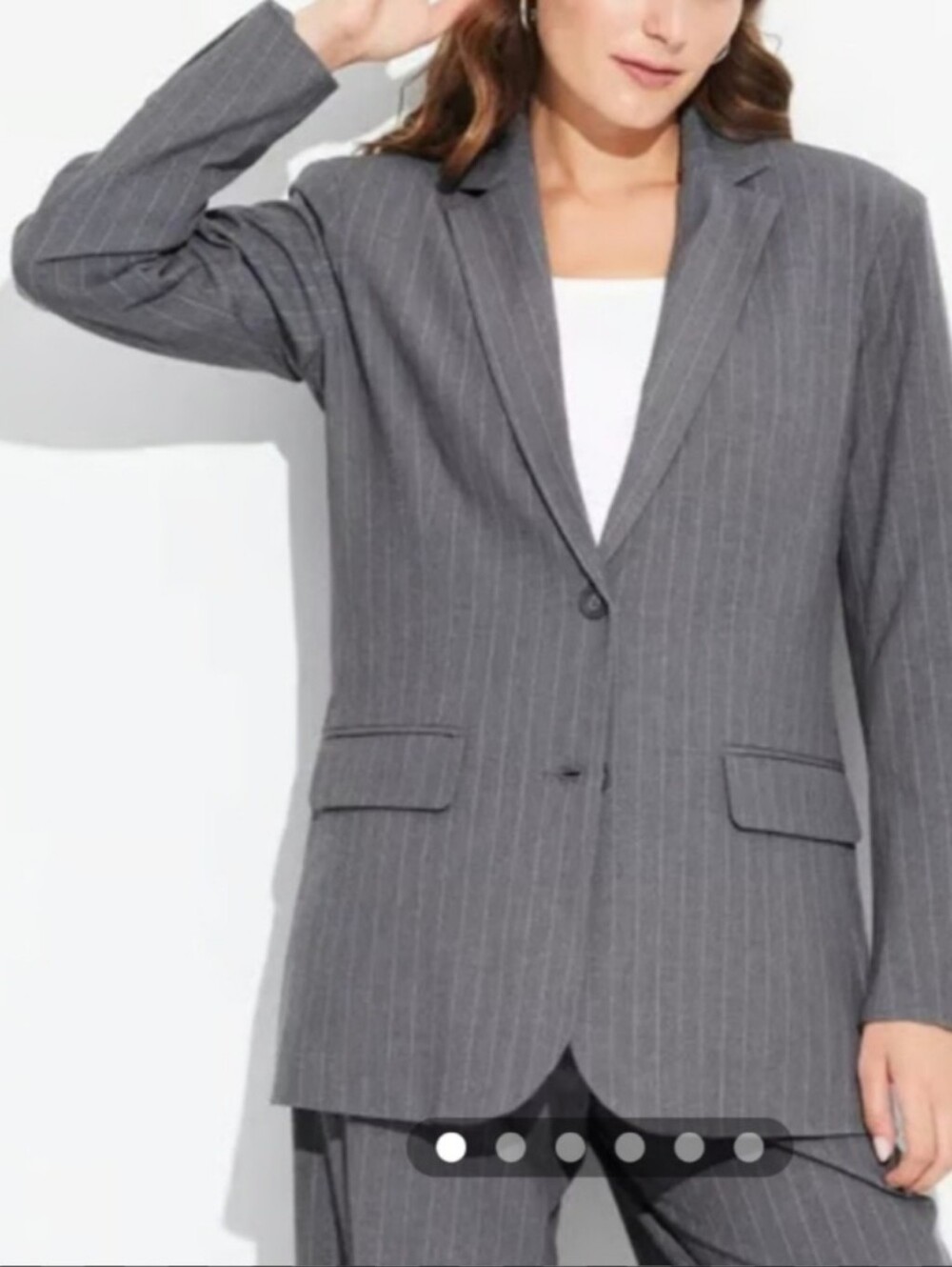 Wild Fable XXL NWT 2 Button Single Breasted Gray Pinstripe Blazer Womens